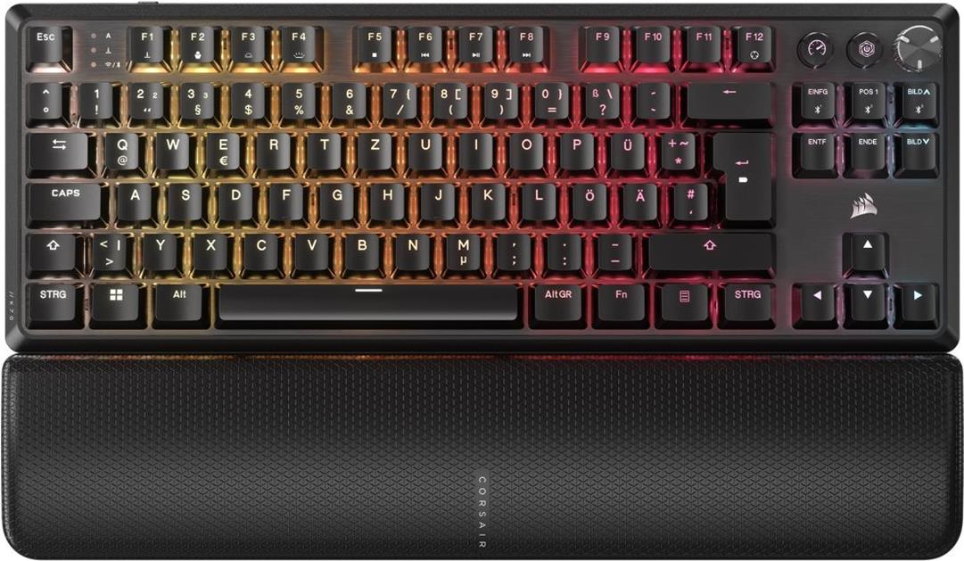 Corsair K70 Core TKL Wireless RGB - keyboard - TKL - backlit - wirelessly - Bluetooth. 24 GHz - Qwertz - key switch Corsair MLX Red
