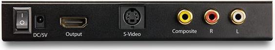 Startechcom VID2HDCON2 S-Video or Composite to HDMI converter with audio (720p. NTSC \\u0026 PAL. HDMI UPSCALER. Mac  Windows) - video converter - Composite