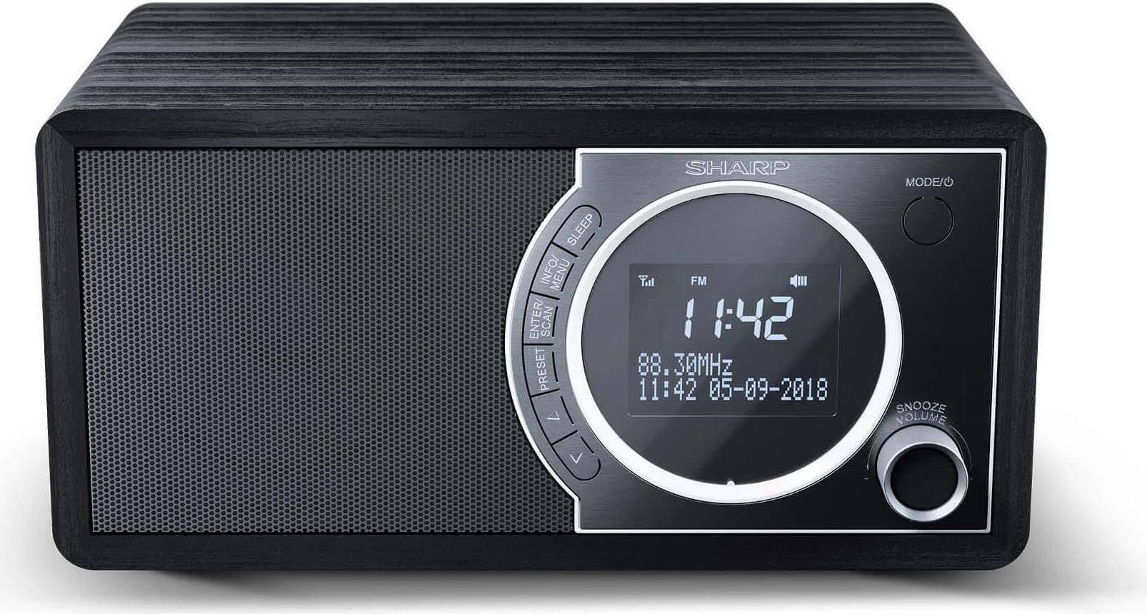 Sharp DR-450 (BK) - o'clock - DAB.DAB .FM - 3 W - LCD - black - single-color (DR450BK)