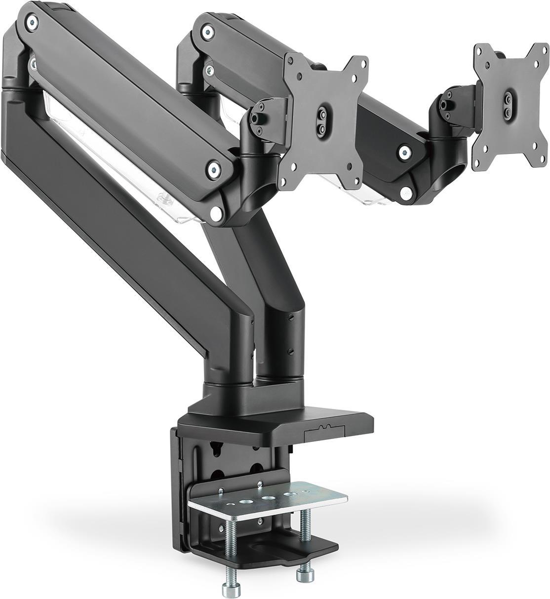Digitus - fastening kit (clamping fastening for table. 2 vesa fastening holder. 2 swivel arms) - 2 LCD displays    curved LCD displays - Gas jump -