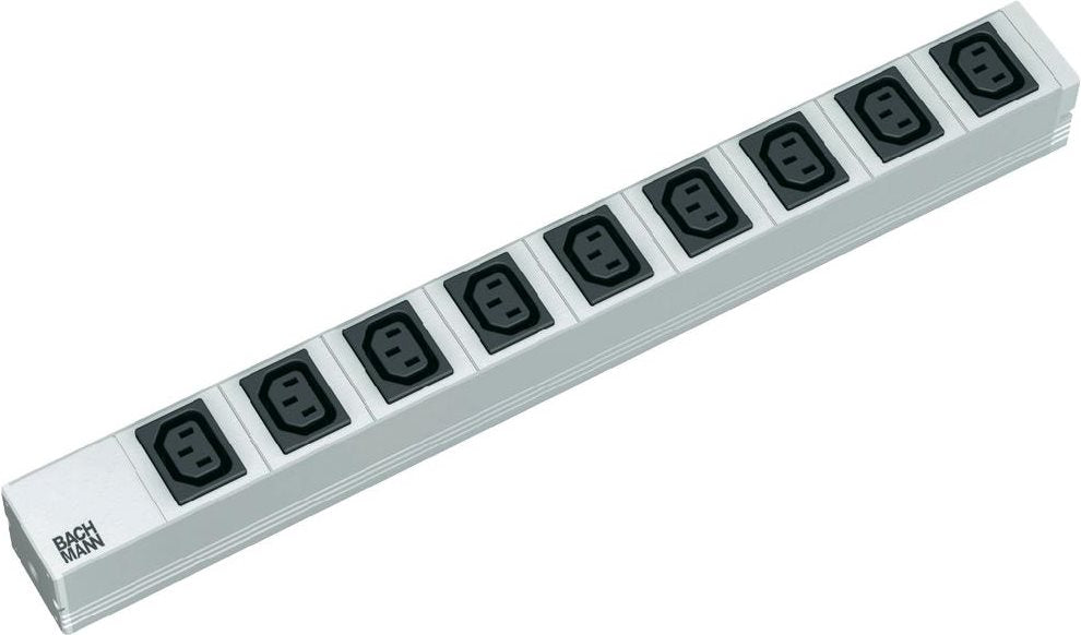 19 socket strip with 9 x IEC320 C13 sockets supply line with Schuko plug (19071202)