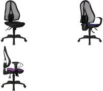 Topstar B�rotrestlühl open point sy. Fabric. Royal blue stepless seating. Servation gas spring (OP200 G26)