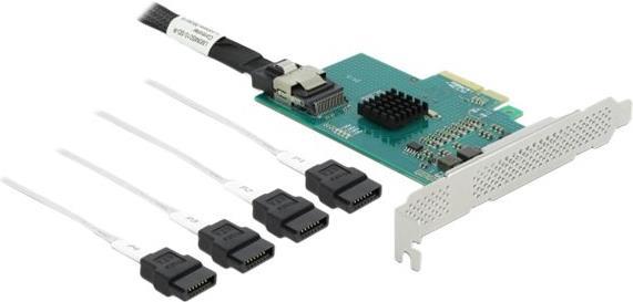 Delock - memory controller (RAID) - 4 transmitter channel - 6GBS low-profiles - 600MBPS - RAID 0. 10 - PCIe 2.0 x4 (89051)
