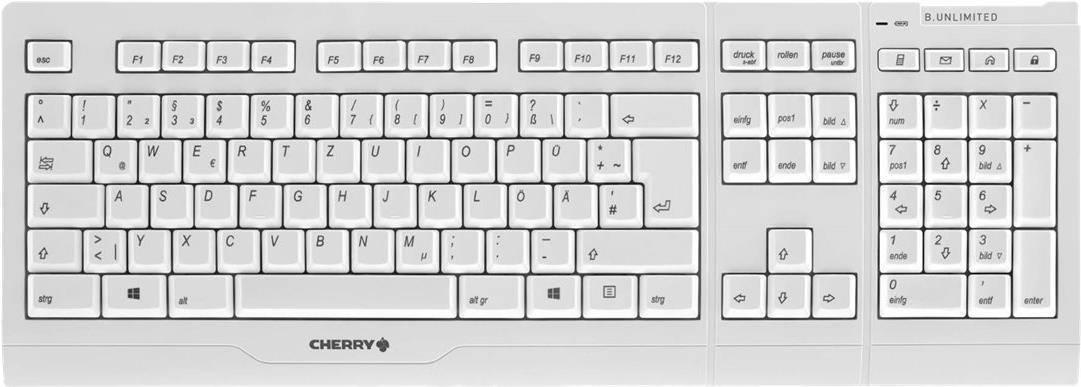Cherry Bunlimited 30 - mouse keyboard set - white gray (JD-0410DE-0)