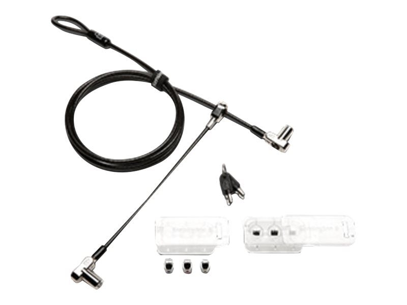 Kensington Universal 3-in-1 Keyed Cable Lock - Twin Lockheads - safety cable lock - 18 M