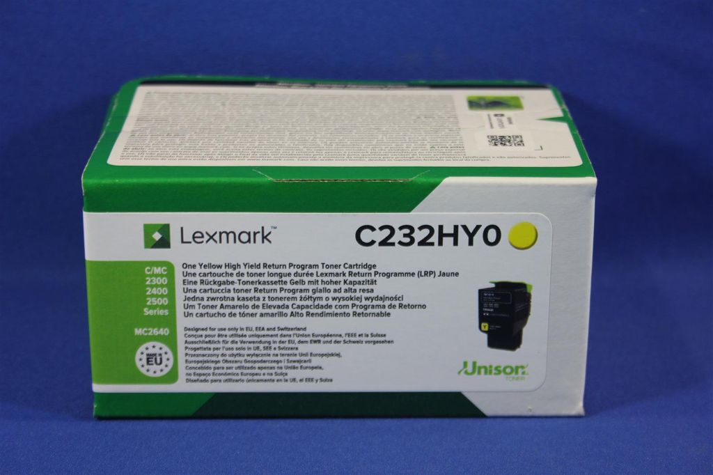 Lexmark - Mit hoher Kapazit�t - Gelb - Original - Tonerpatrone LRP - f�r Lexmark C2325dw. C2425dw. C2535dw. MC2325adw. MC2425adw. MC2535adwe. MC2640adwe (C232HY0