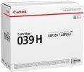 Canon 039 H - with high capacity - black - - toner cartridge - ImageClass LBP351x. LBP352dn. LBP352x. I-Sensys LBP351X.