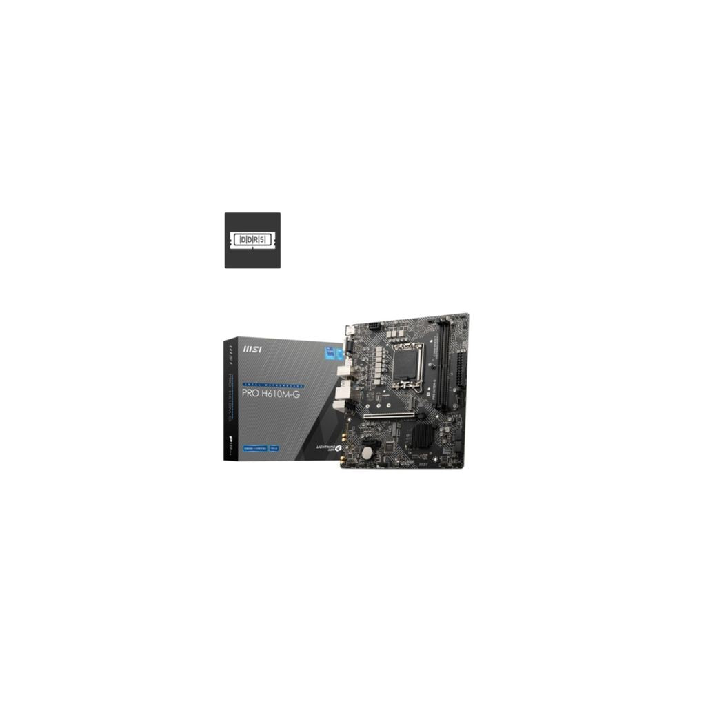 MSI PRO H610M-G - Mainboard - MATX - Intel H610 - 1700 - DIMM   - 1x PCI-E X16 - 1x PCI-E -  - HDMI -