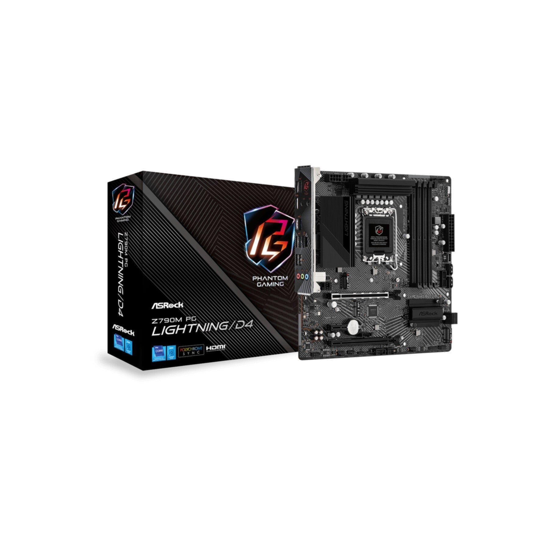 ASRock Z790M PG Lightningd4 - Intel - LGA 1700 - Core I5 - Intel Core - Intel Core I9 - DDR4-SDRAM - 128 GB - DIMM