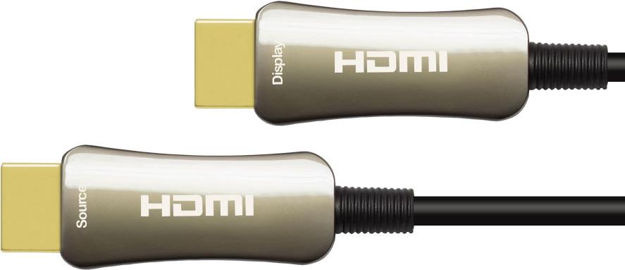 Optical hybrid HDMI 20 connection cable. 4K2K    UHD 60Hz. Gilded plug and copper contact. Black. 90m. Python Series (GC-M0158))