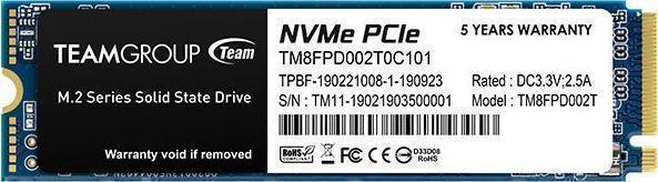 Team Group MP33 Pro M2 2000 GB PCI Express 30 NVME (TM8FPD002T0C101)