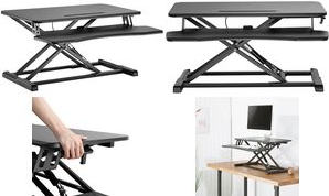 Logilink seat-stand workstation 1 monitor. Black H�hen adjustable from 110 - 505 mm. Sliding handle with - 1 stake (EO0033)