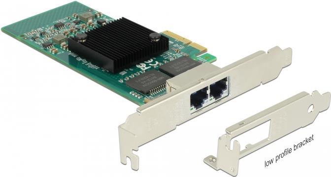 Delock PCI Express Card    2 X Gigabit LAN - Network adapter - PCIe 21 x4 low-profile - Gigabit Ethernet X 2