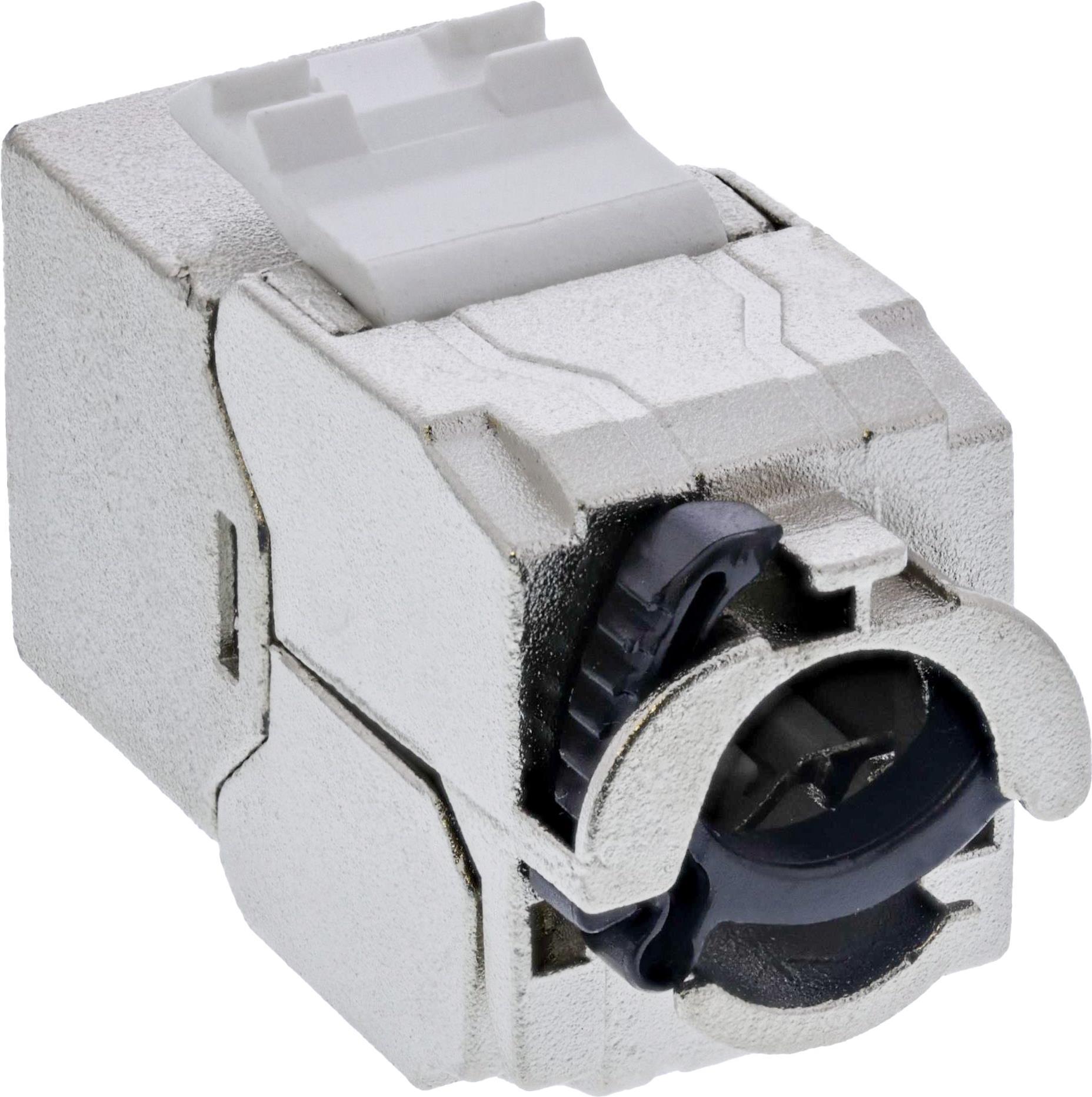 24er Bulk-Pack Inline Keystone RJ45 Slim. Snap-in. Cat81. Integrated cable ties (B-76202Q)