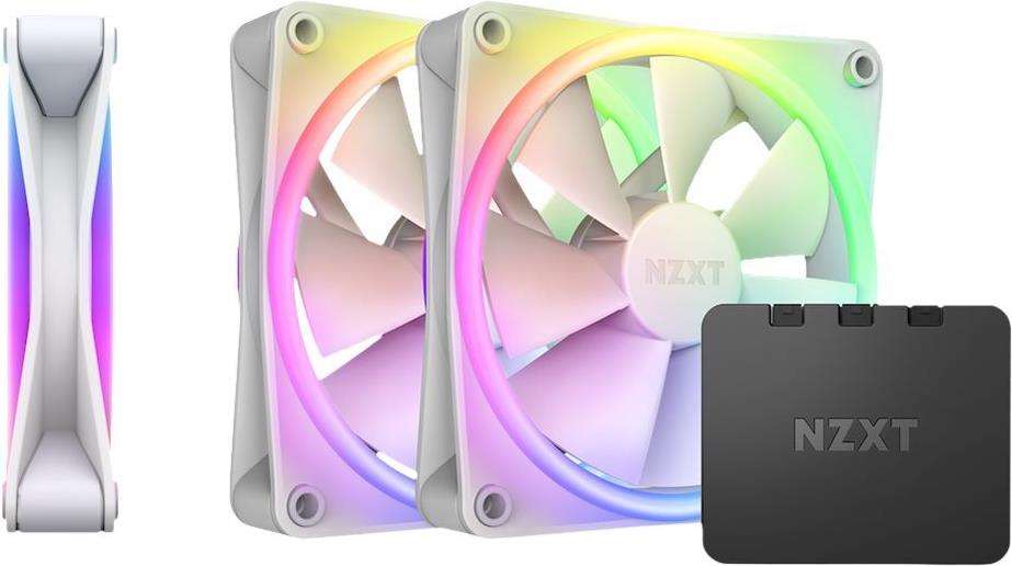 NZXT FAN RF-D12TF-W1 F120 RGB 3x120mm FDB 4-PIN PWM White Ratail (RF-D12TF-W1)