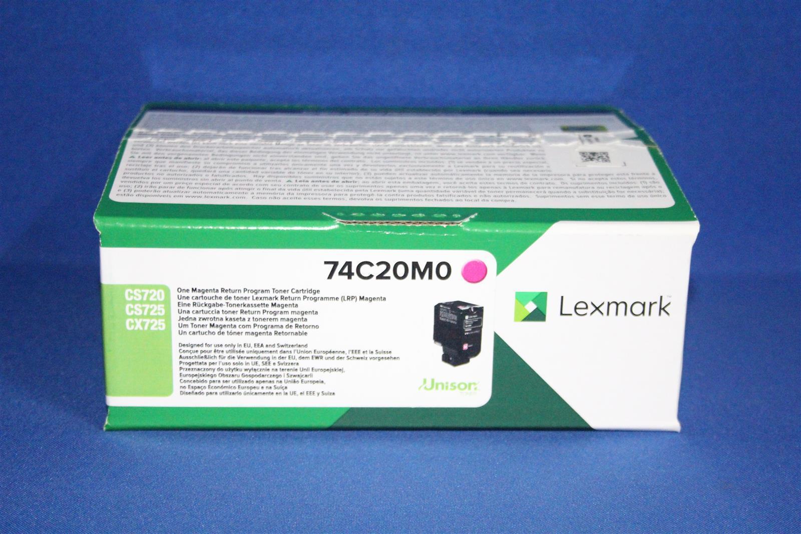 Lexmark - Magenta - Original - toner cartridge LCCP. LRP - LEXMARK CS720DE. CS725DE. CS725DTE. CX725DE. CX725DHE (74C20M0)