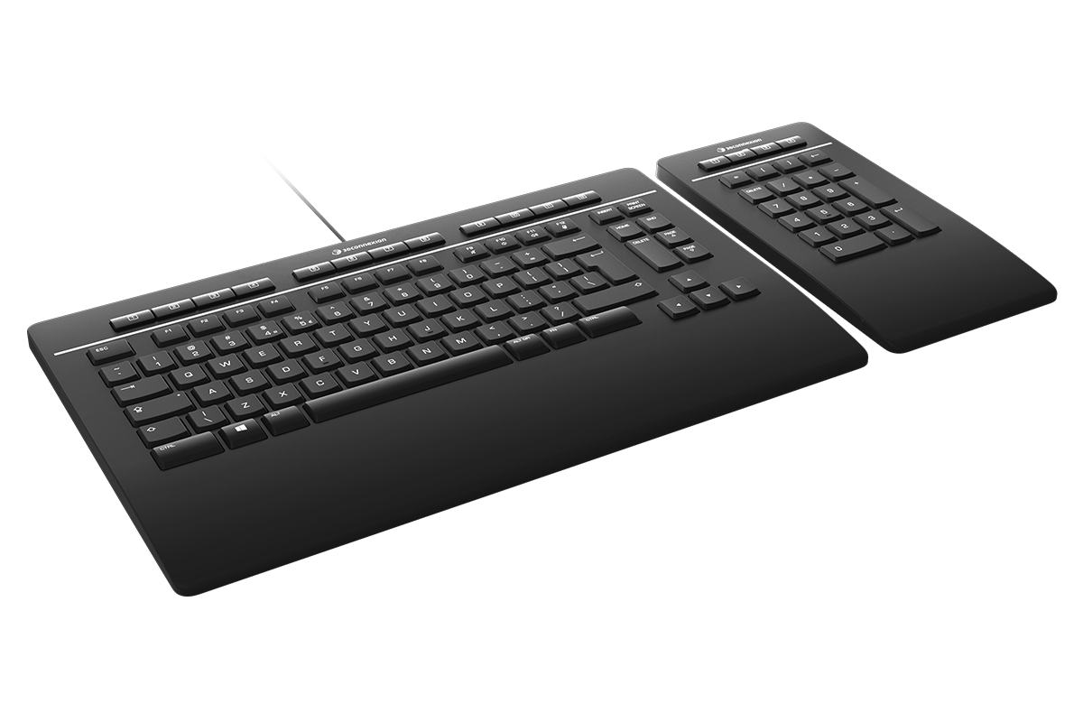 3DCONNEXION keyboard Pro with numpad - keyboard and number field - USB - Qwerty - GB