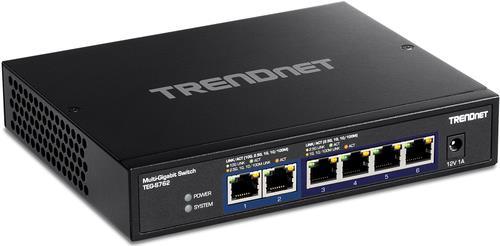 Trendnet TEG-S762 - Switch - Unmanaged - 2 10GBase-T     4 x 25GBase-T - desktop.