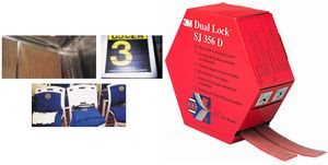 3M dual lock flexible pressure closure. Color Black Ma�e 25.4 mm 5 m. Glue synthesis rubber (SJ354D)