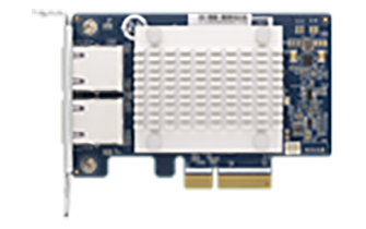 QNAP QXG-5G2T-111C - Network adapter - PCIe 30 X2 low-profiles - 5GBase-T 2 - for QNAP TDS-16489U R2. TS-1232.