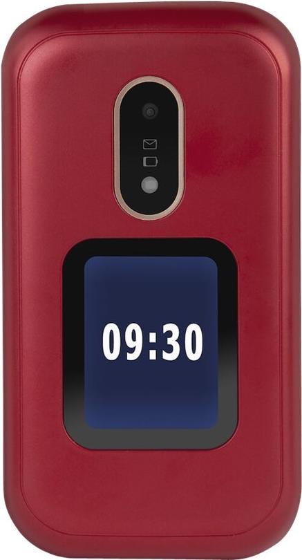 DORO 6060 - mobile phone - dual SIM - microSDHC slot. - microSD slot - GSM - 320 x 240 pixel - 3 MP - red