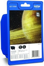 Brother ink cartridge LC-1100BK double pack black