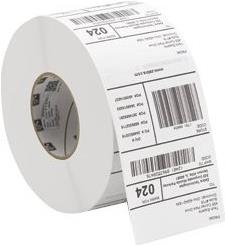 Zebra label. Paper. 102x51mm_ Thermal Transfer. Z-Select 2000t . Coated Permanent Adhesive. 76mm Core. 2012 roll. 1box (ZIPRT3017403))