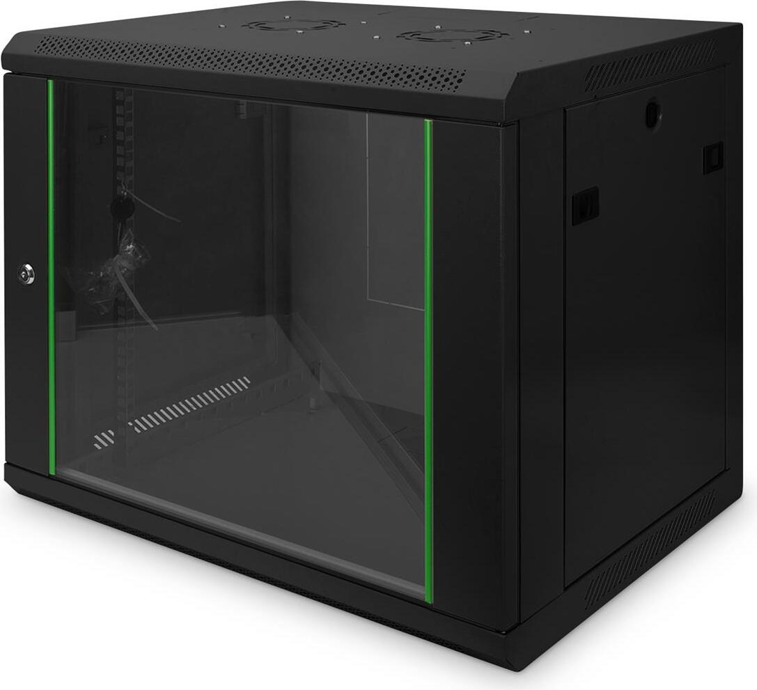 Digitus Dynamic Basic DN-19 09-U-EC-SW - cabinet network cabinet - suitable for wall mounting - black. 9005 - 9U - 483 cm (19