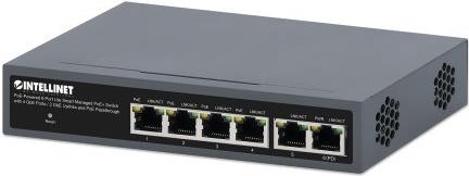 Intellinet Poe-Powered 6-Port Lite Smart Managed PoE    Switch 4xGBE 2xGBE uplink and (562034)