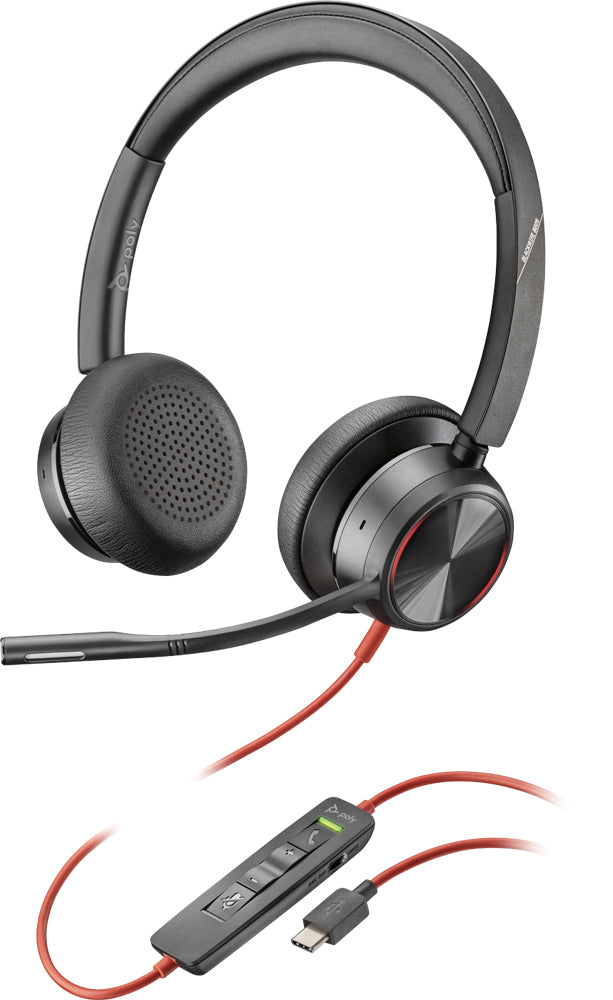 Plantronics Poly Headset Blackwire 8225-M Binural USB-C ANC (214409-01)