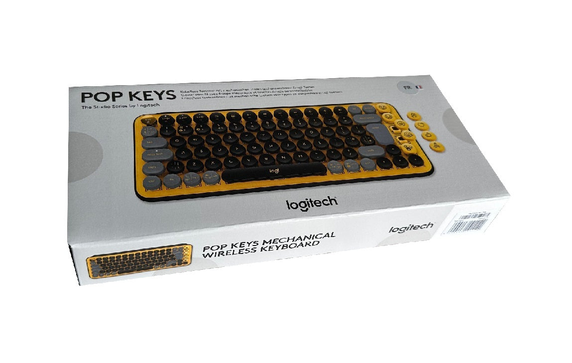 Logitech Pop Keys - keyboard - wireless - Bluetooth Le. Bluetooth 51 - French - key switch brown tactile - blast