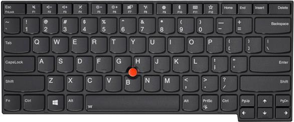 Lenovo chicony - replacement keyboard notebook - with trackpoint - backlit - qwerty - - FRU - for Thinkpad E490. L390. L480. T480S.