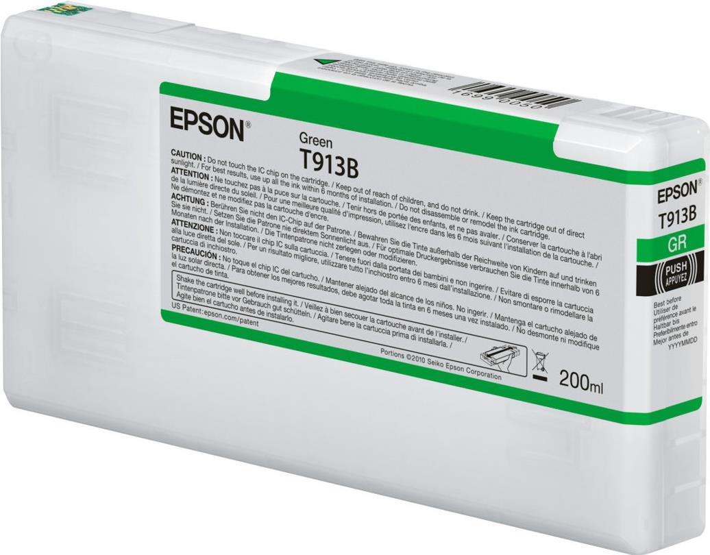 EPSON T913B - 200 ML - Gr�N - Original - ink patron - Surecolor P5000. SC-P5000 STD Spectro. SC-P5000 Violet.