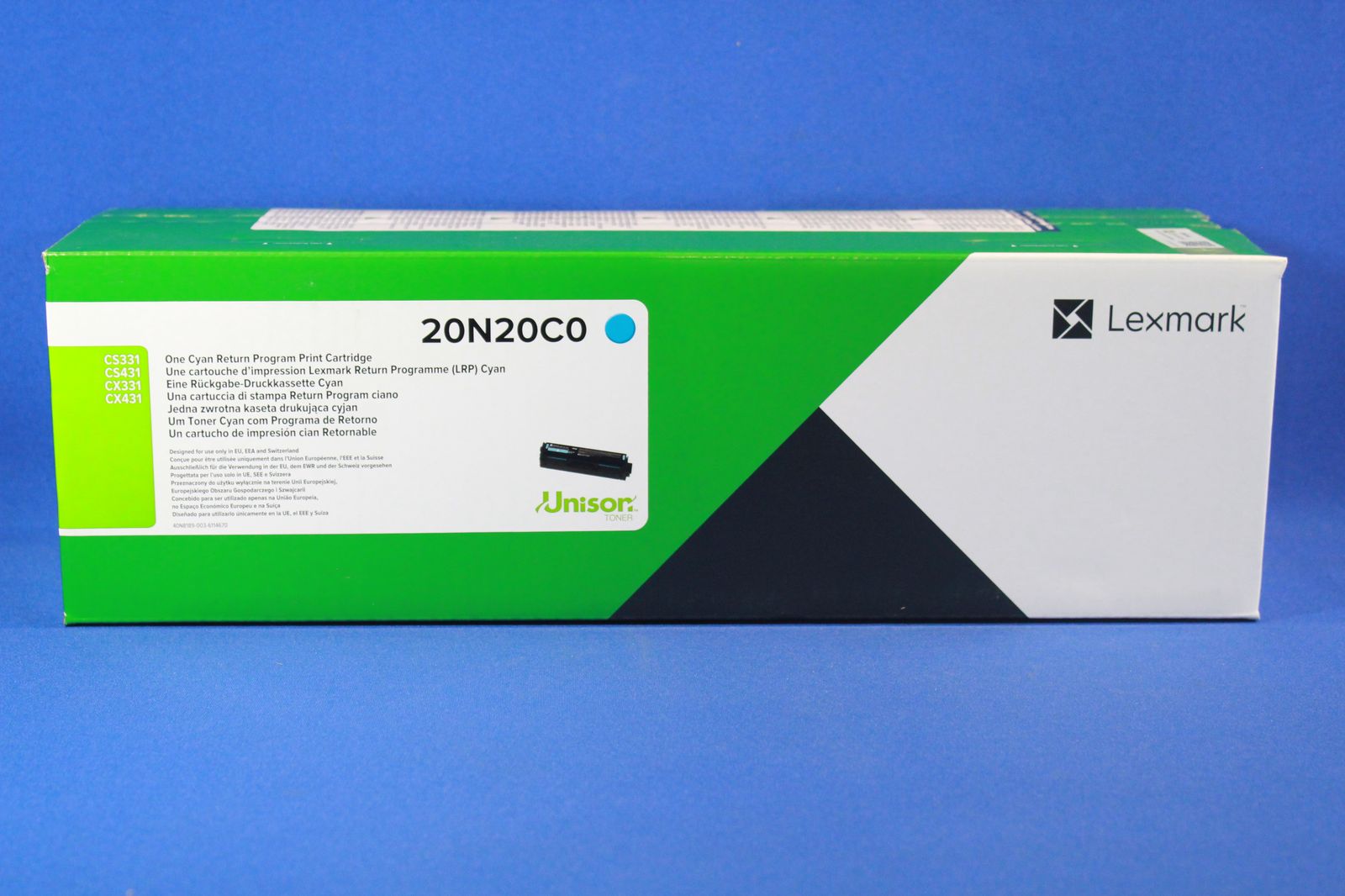 LEXMARK 20N20C0 toner cartridge 1 stick (e) cyan (20n20c0)