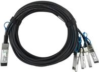 Compatible H3C QSFP-100G-4SFP-25G-CAB-3M Bluelan� Passive 100gbase-CR4 QSFP28 on 4x25GBase-CR SFP28 Direct Breakout cable. 3m. AWG26 (QSFP