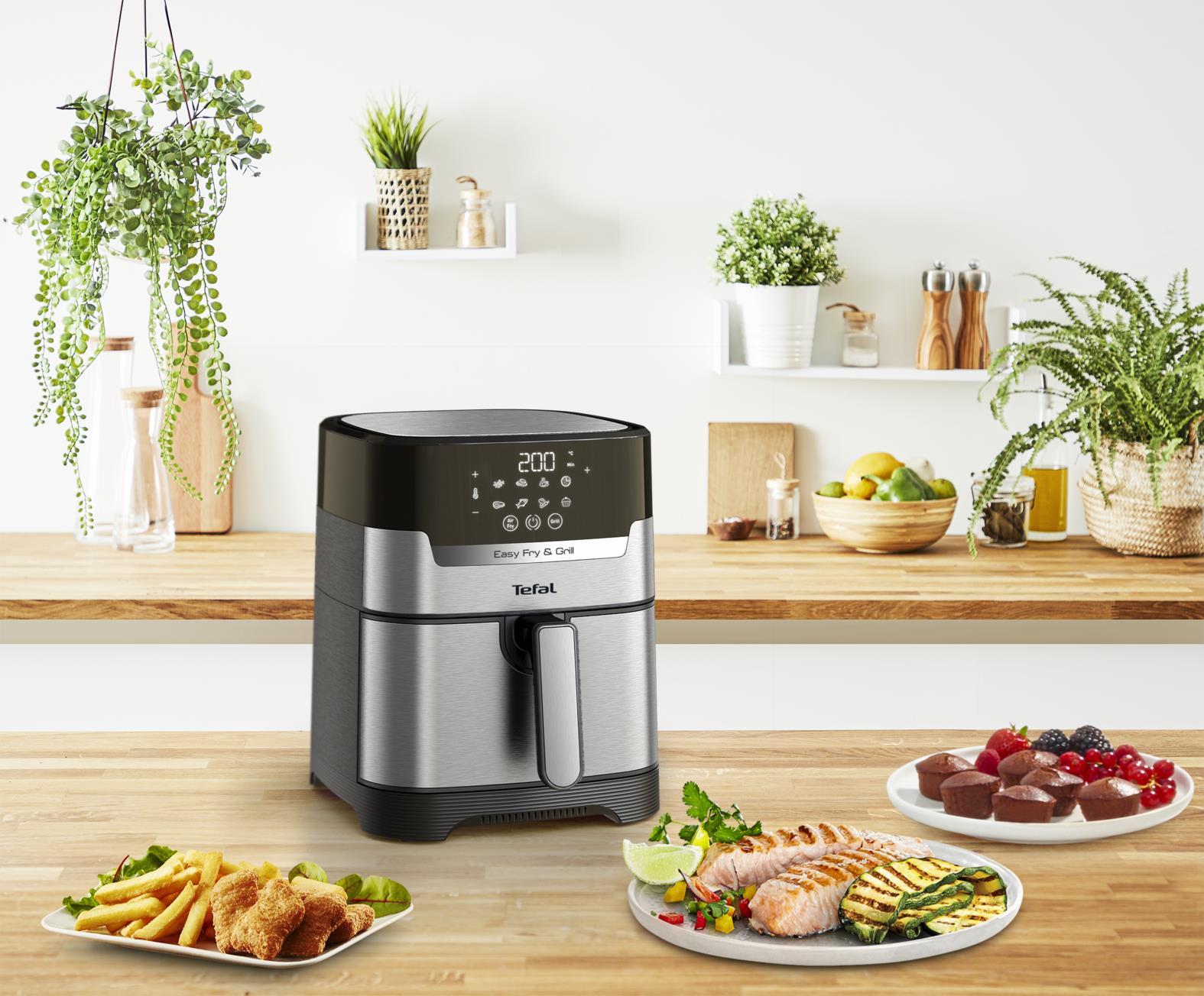 Tefal EASY FRY \\u0026 Grill Deluxe (EY505D) - HOIS ACH air fryer - 4.2 L - 80 �C - �C - 6 person (s) - 60