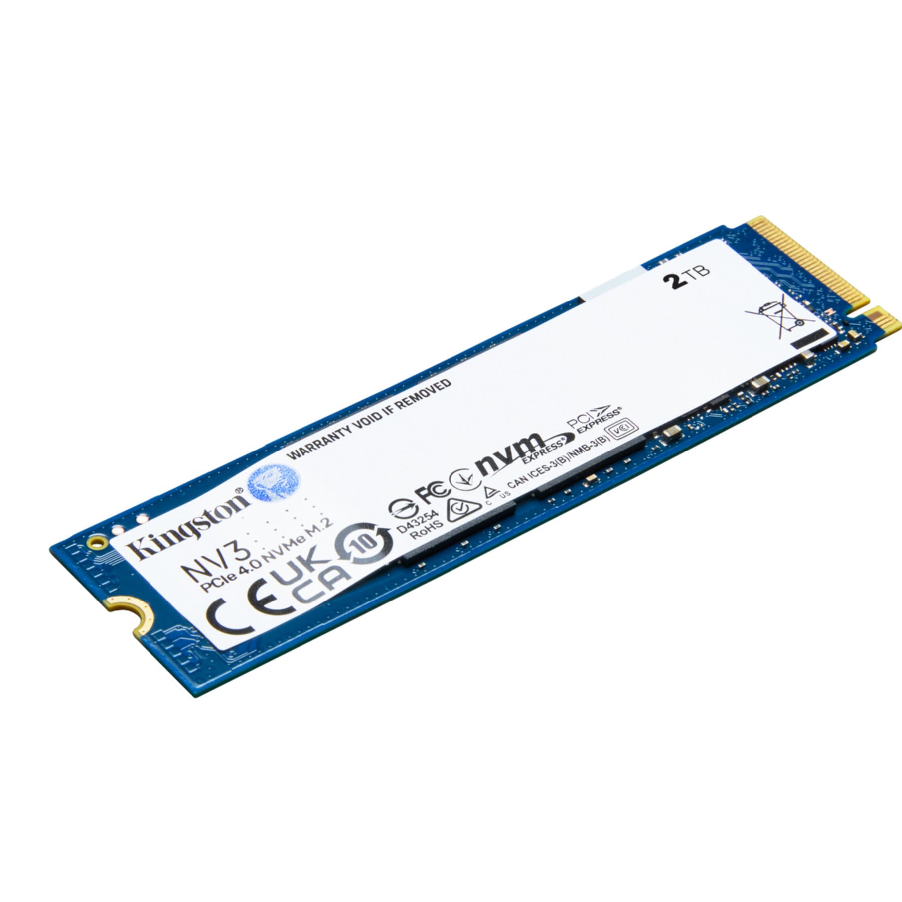 Kingston NV3 - SSD - 2 TB - internal - 2280 - PCIe 40 x4 (NVME) (SNV3S2000G)