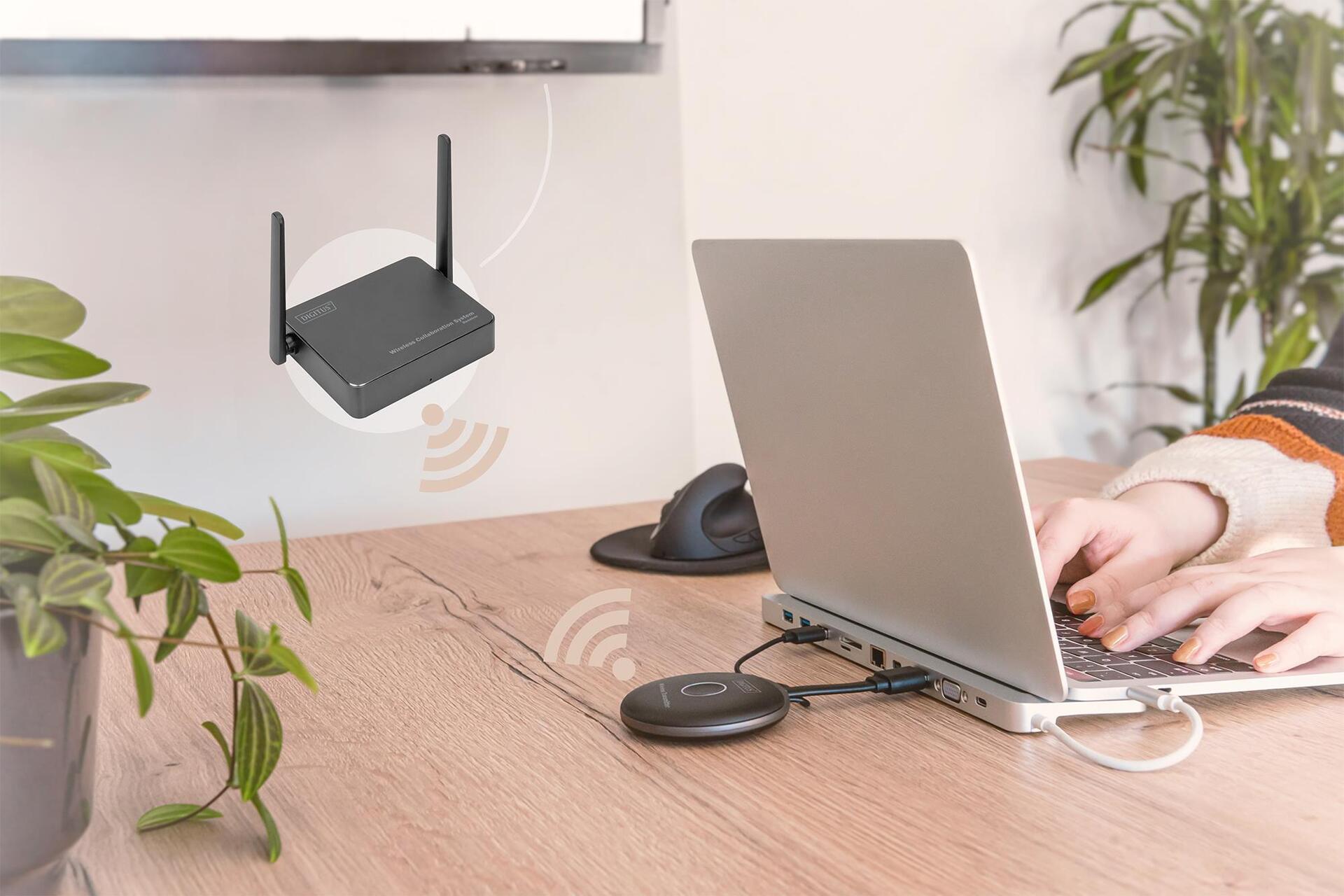 Digitus Wireless HDMI Transmitter F�r DS-55317 - 1920 X 1080 Pixel - AV transmitter - 50 M - wirelessly - black - gray (DS-55322)