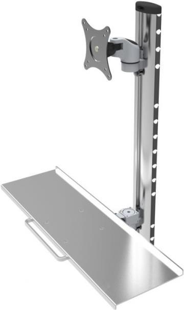 Wall bracket for 1 monitor 38.10cm (15) -27 with keyboard shelf and monitor arm manufacturer techly (ICA-PLW-01)