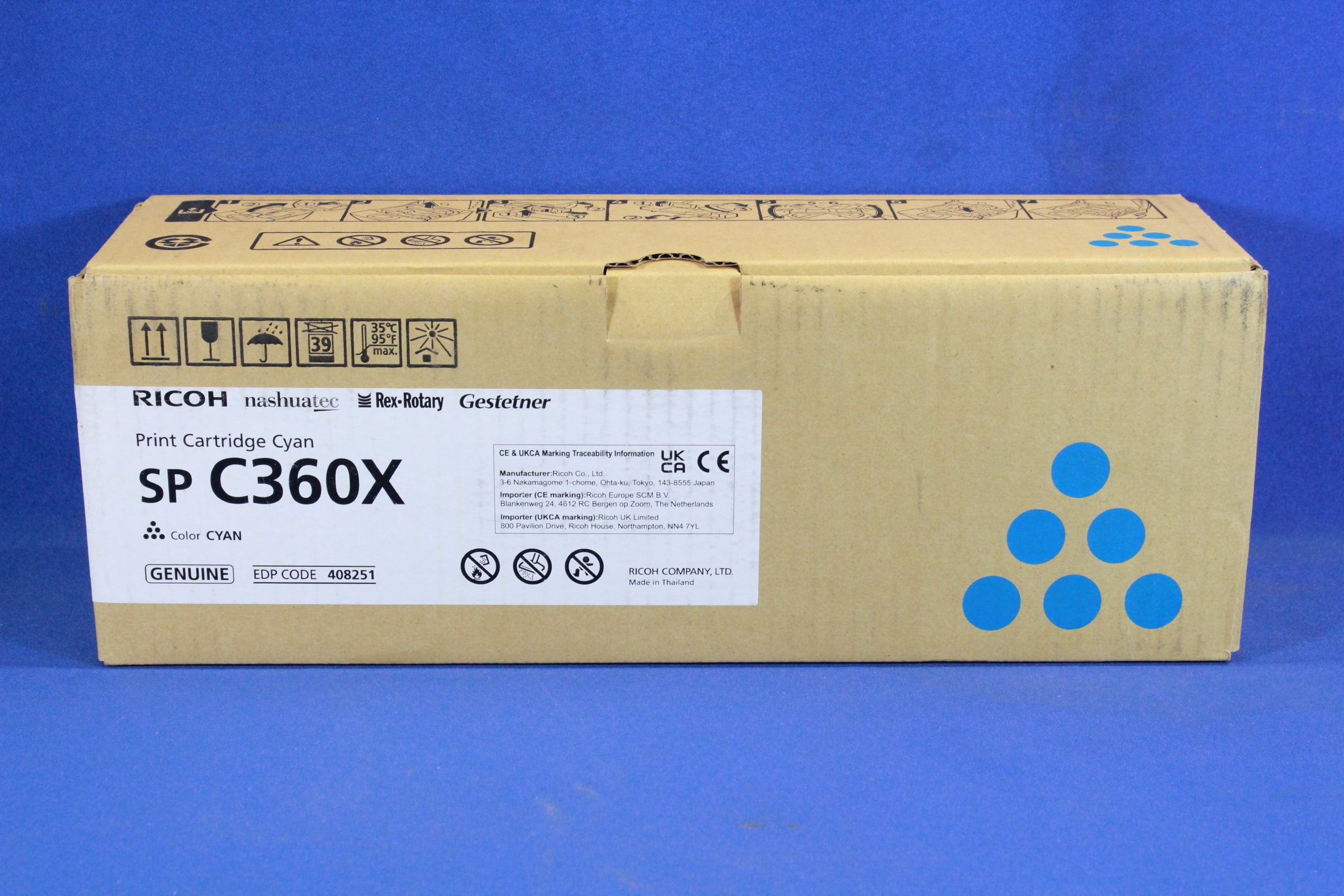 Ricoh SP C360X - CYAN - Original - toner cartridge - F�r Ricoh SP C361SFNW (408251)