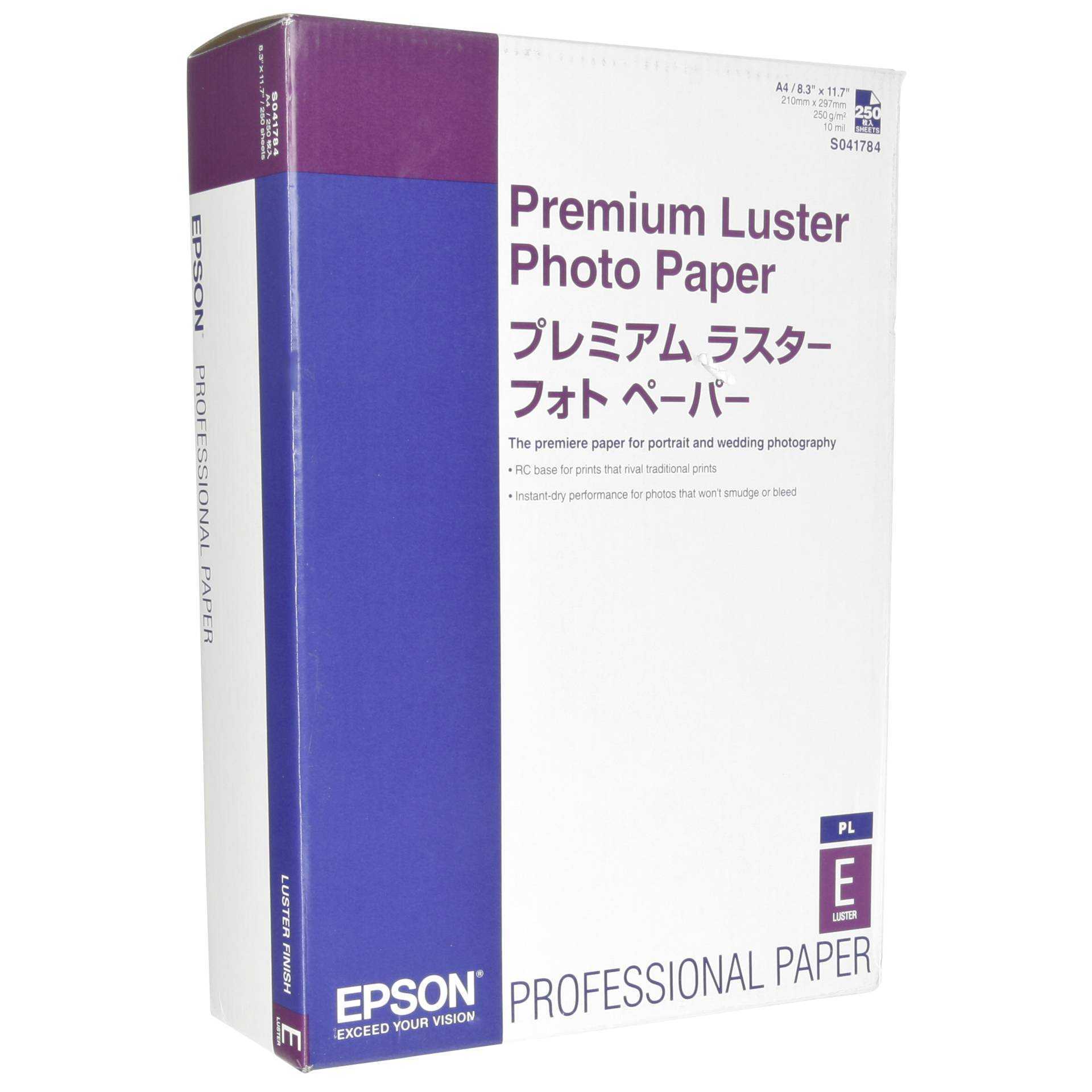 Epson Premium Luster - Foto Paper. Slower - A4 (210 X 297 mm) - 250 sheet (C13S041784)