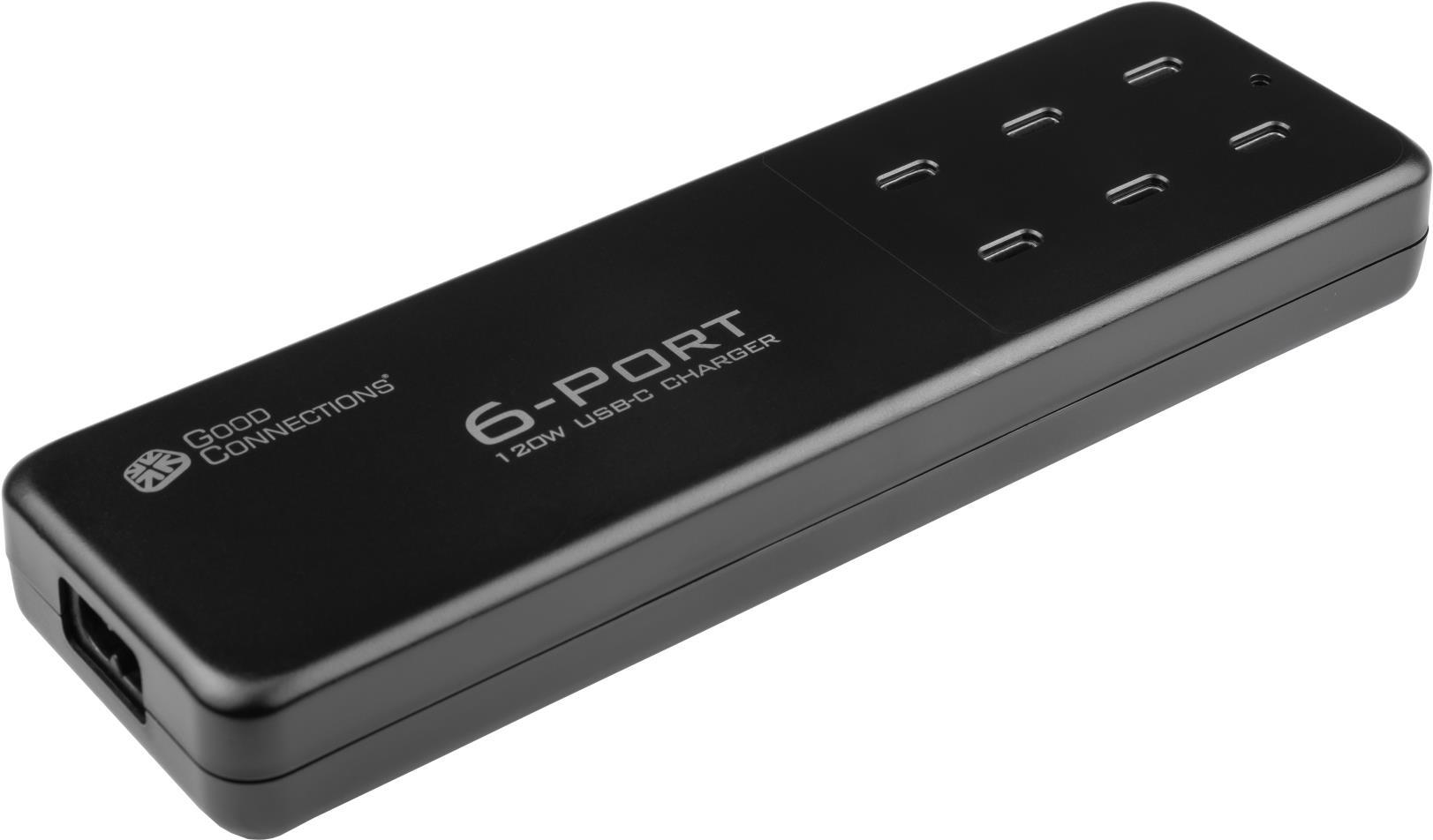 USB-Desktop speed ward 120W. 6-Port (6x USB-C ™). PD 30. QC 4 . Black. Good Connections (PCA-D003S))