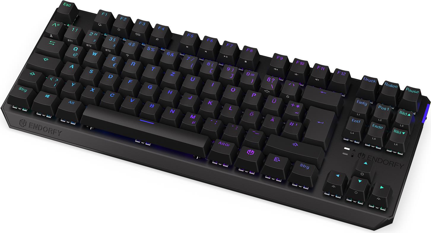 Endorfy Thock TKL keyboard RF wireless     USB QWERTZ German black (EY5D014)