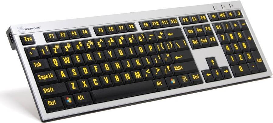 Logickeyboard LKB-LPrntyb-Ajpu USB Franz�sisch black - silver (LKB-Lprnyb-Ajpu-Fri)