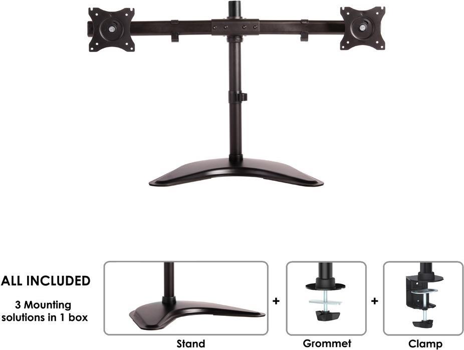 Neomounts BY NewStar Select flat image table holder - clamp-by-fold-free - 8 kg - 25.4 cm (10 ) - 68.6 cm (27 ) - 100 100 mm - -