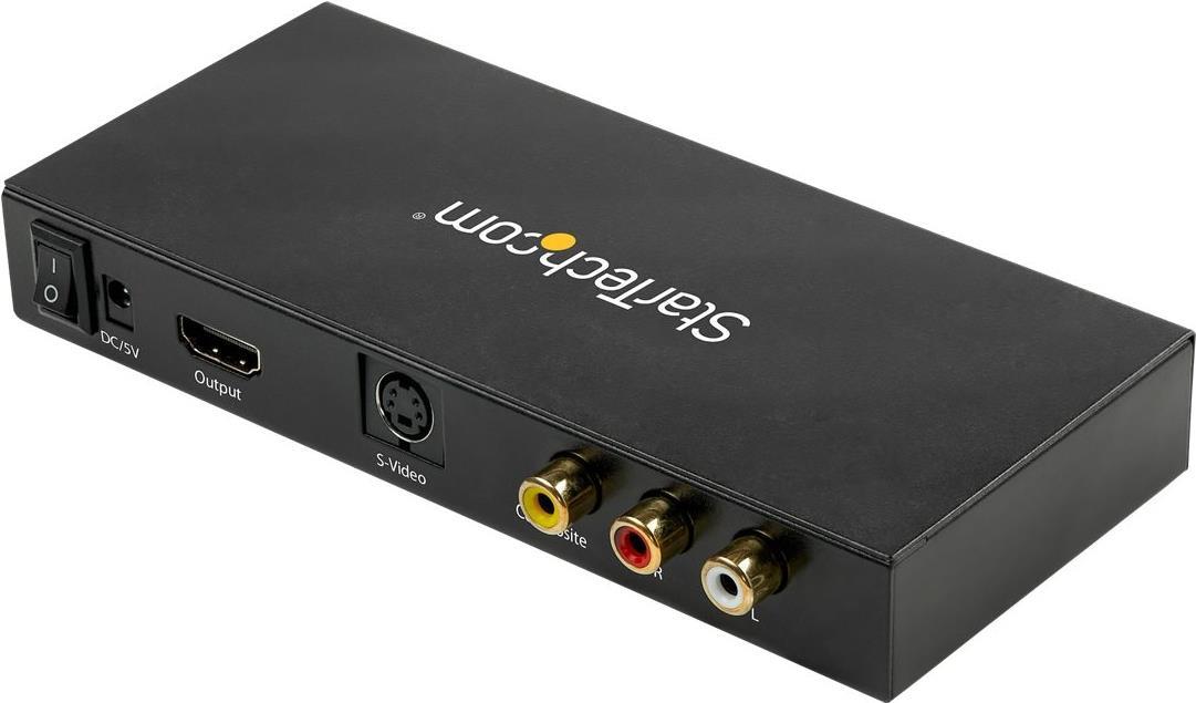 Startechcom VID2HDCON2 S-Video or Composite to HDMI converter with audio (720p. NTSC \\u0026 PAL. HDMI UPSCALER. Mac  Windows) - video converter - Composite