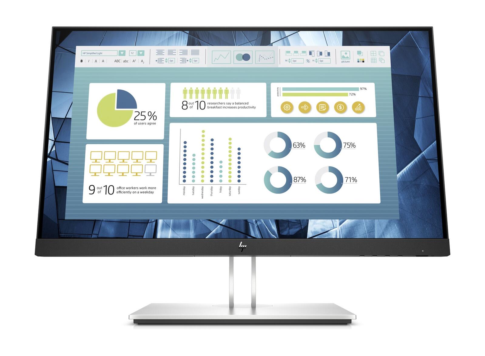 HP E22 G4 - E-Series - LED monitor - 559 cm (215 visible) - 1920 x 1080 Full HD (1080p) @ 60 Hz