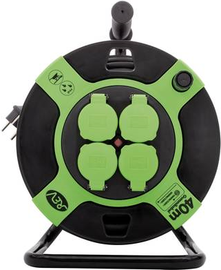REV - LANSTRIATION ROLE - AC 230 V - 3000 Watt - output connection 4 (4 x voltage) - 40.0m - black.