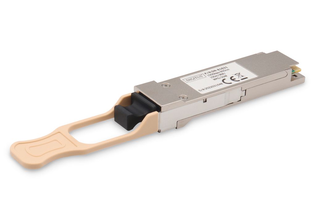Digitus DN-81631 - QSFP28 Recommended module - 100 Gigabit Ethernet - 100GBase-SR4 - MTPMPO-Multi mode - to 100 M - 850 NM