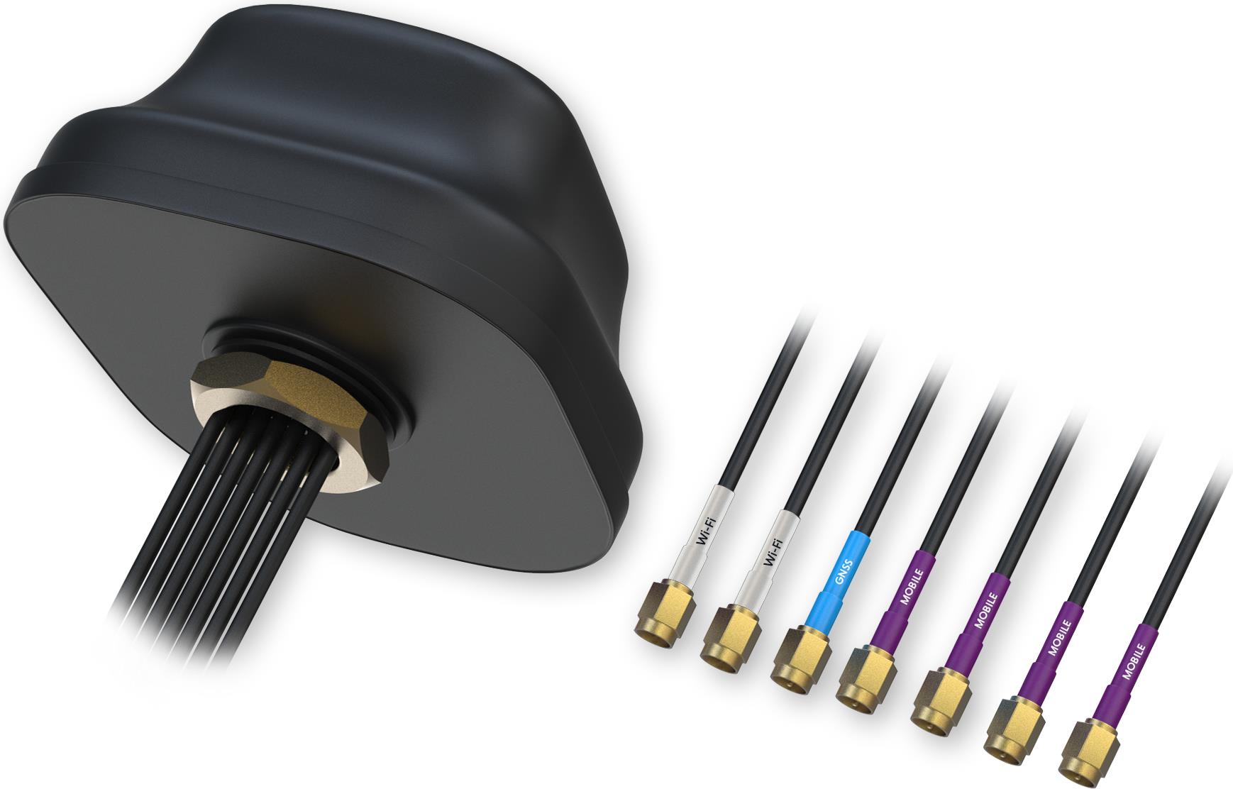 Teltonika 5G Combo Mimo MobileGnsswifi Roof SMA Antenna (PR1KC640)